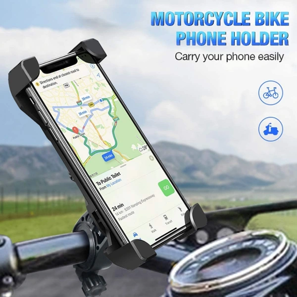 Bike Phone Mount Anti Shake and Stable Cradle Clamp with 360° Rotation Bicycle Phone Mount/Bike Accessories/Bike Phone Holder -Black 